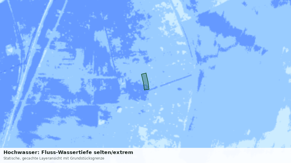 Statische Kartenansicht: Hochwasser: Fluss-Wassertiefe selten/extrem