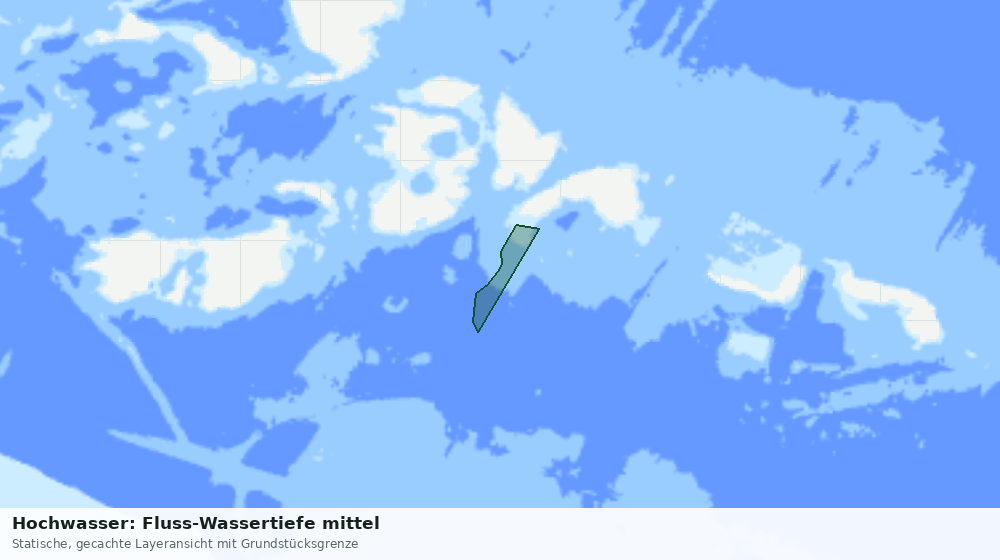 Statische Kartenansicht: Hochwasser: Fluss-Wassertiefe mittel