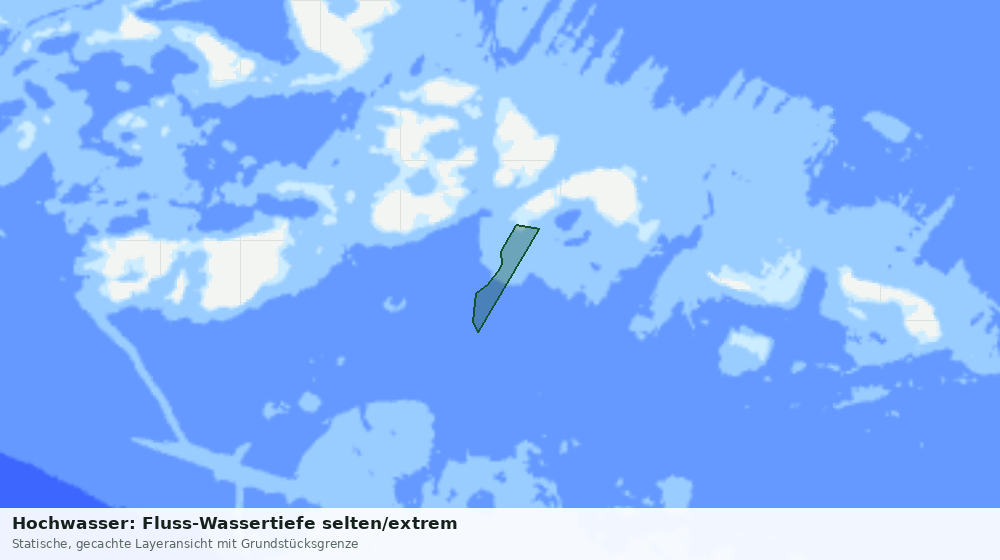 Statische Kartenansicht: Hochwasser: Fluss-Wassertiefe selten/extrem