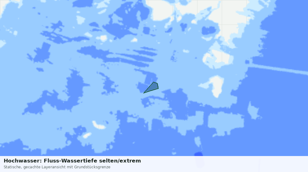 Statische Kartenansicht: Hochwasser: Fluss-Wassertiefe selten/extrem
