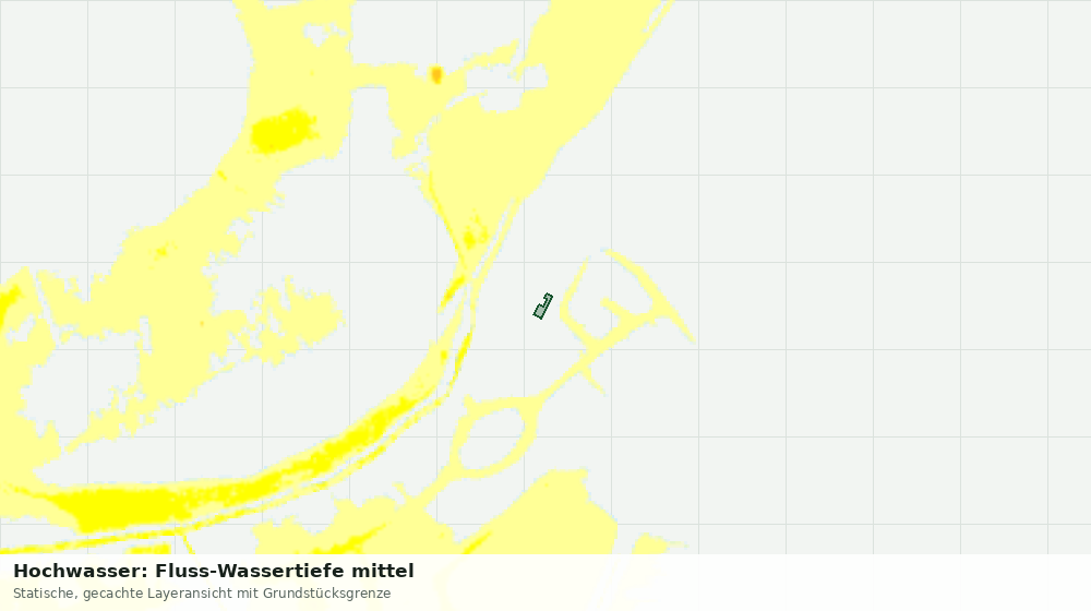 Statische Kartenansicht: Hochwasser: Fluss-Wassertiefe mittel