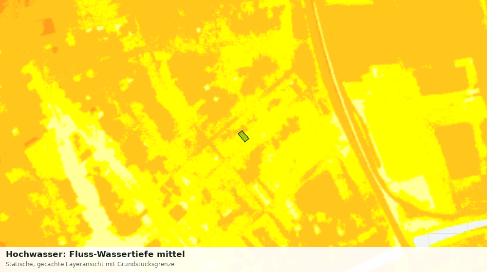 Statische Kartenansicht: Hochwasser: Fluss-Wassertiefe mittel