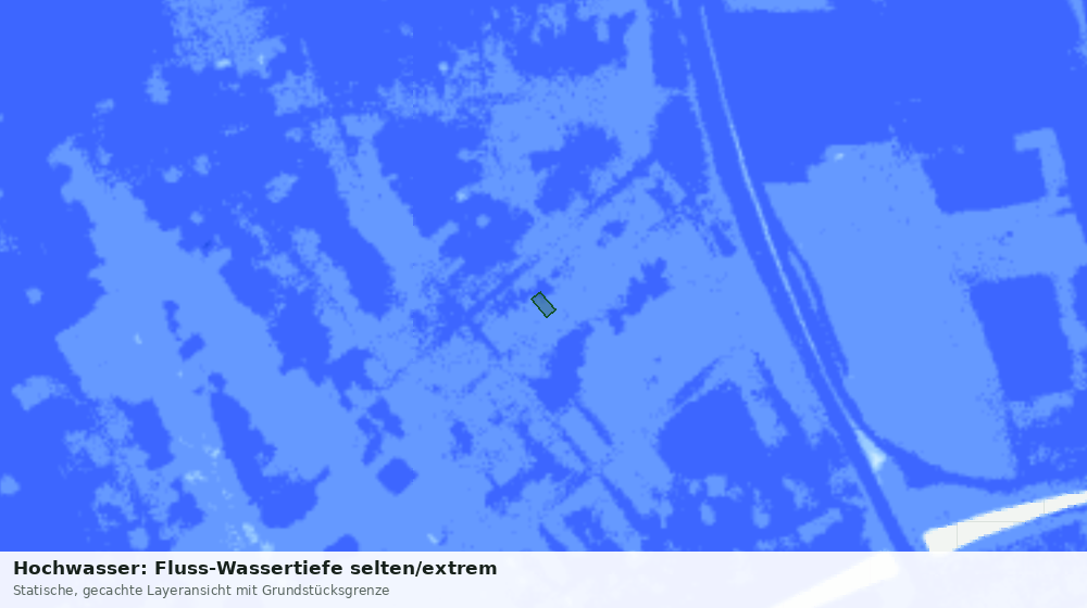 Statische Kartenansicht: Hochwasser: Fluss-Wassertiefe selten/extrem
