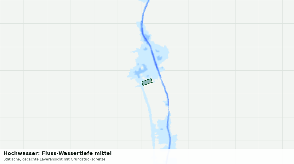 Statische Kartenansicht: Hochwasser: Fluss-Wassertiefe mittel