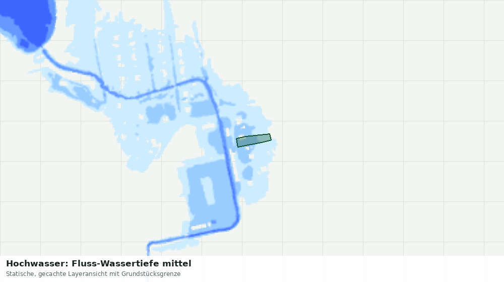Statische Kartenansicht: Hochwasser: Fluss-Wassertiefe mittel