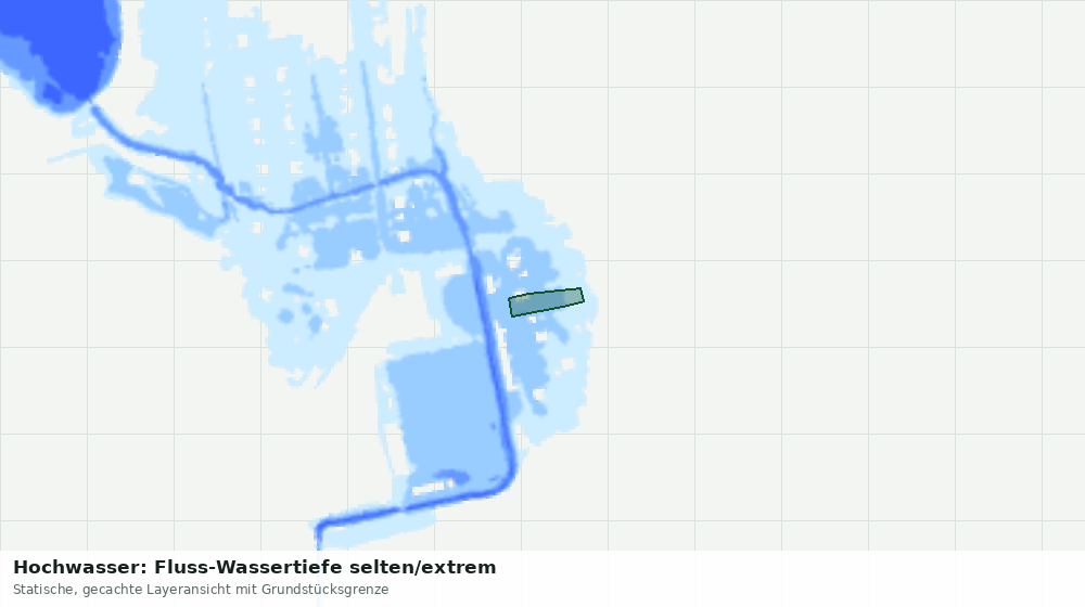 Statische Kartenansicht: Hochwasser: Fluss-Wassertiefe selten/extrem