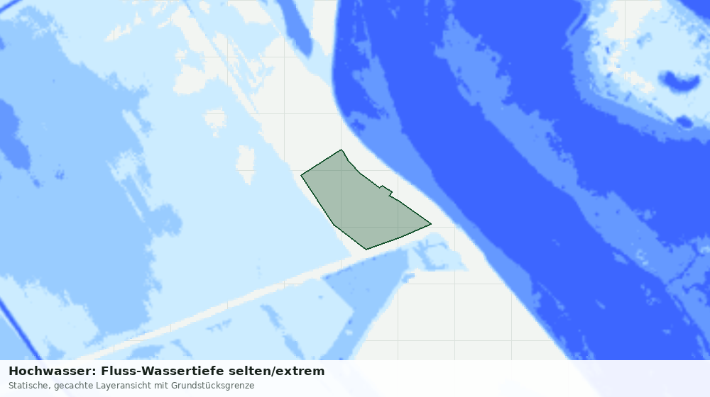 Statische Kartenansicht: Hochwasser: Fluss-Wassertiefe selten/extrem