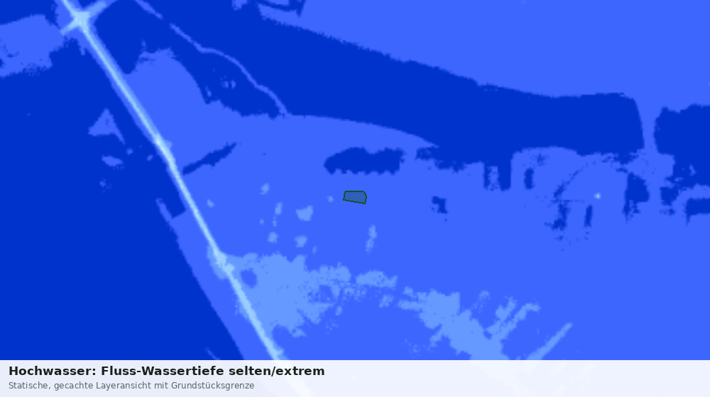 Statische Kartenansicht: Hochwasser: Fluss-Wassertiefe selten/extrem