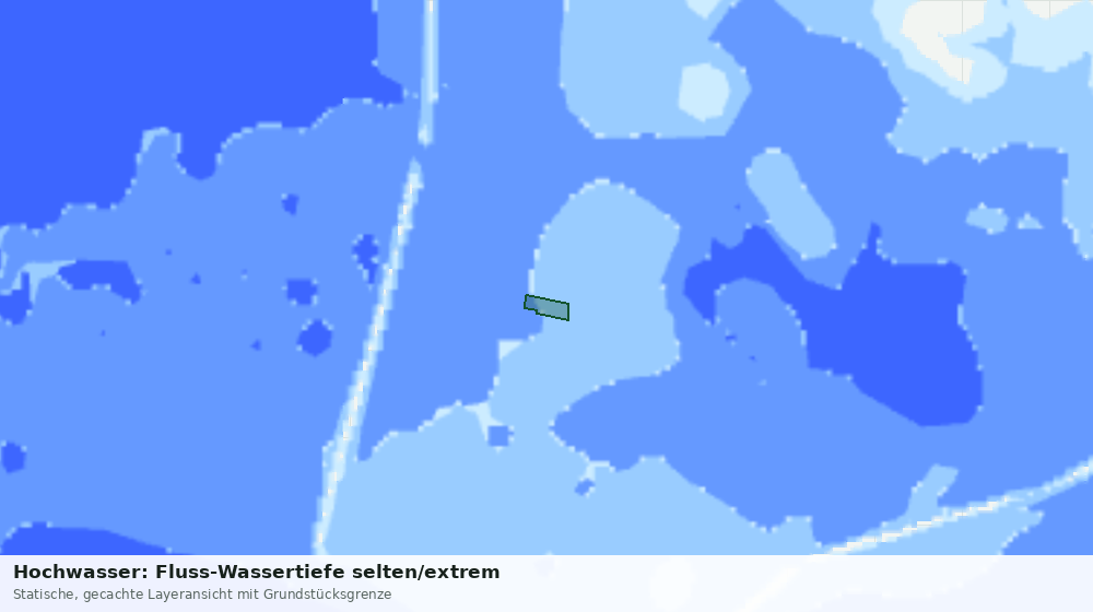 Statische Kartenansicht: Hochwasser: Fluss-Wassertiefe selten/extrem