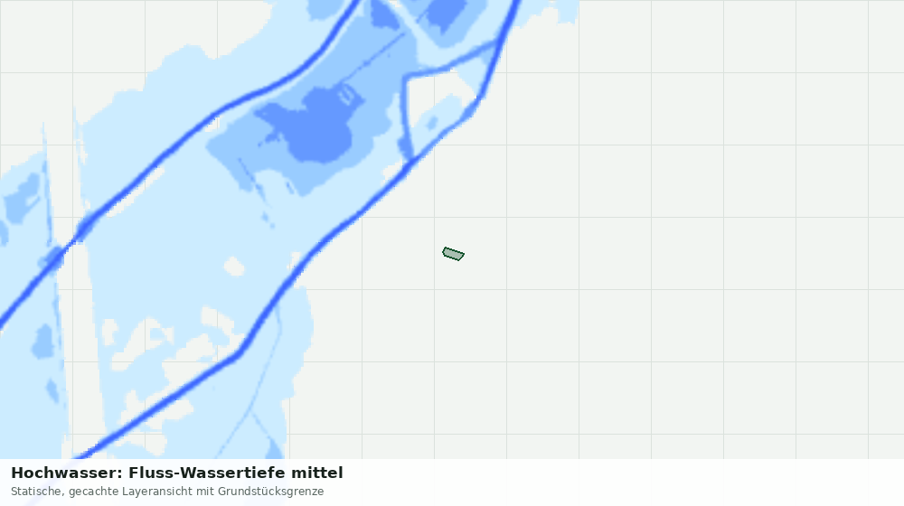 Statische Kartenansicht: Hochwasser: Fluss-Wassertiefe mittel