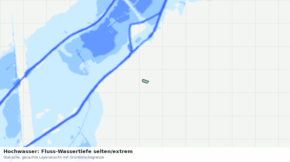 Statische Kartenansicht: Hochwasser: Fluss-Wassertiefe selten/extrem