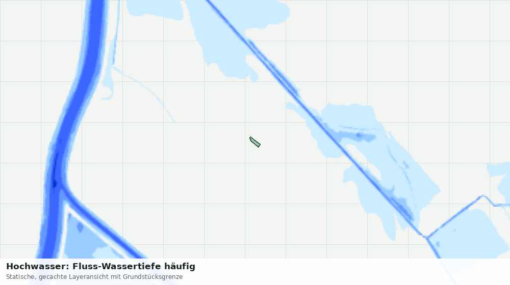 Statische Kartenansicht: Hochwasser: Fluss-Wassertiefe häufig