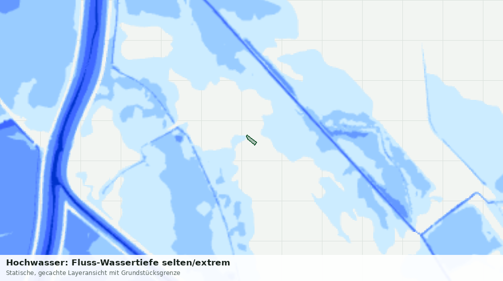 Statische Kartenansicht: Hochwasser: Fluss-Wassertiefe selten/extrem