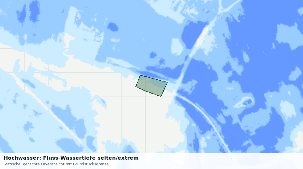 Statische Kartenansicht: Hochwasser: Fluss-Wassertiefe selten/extrem