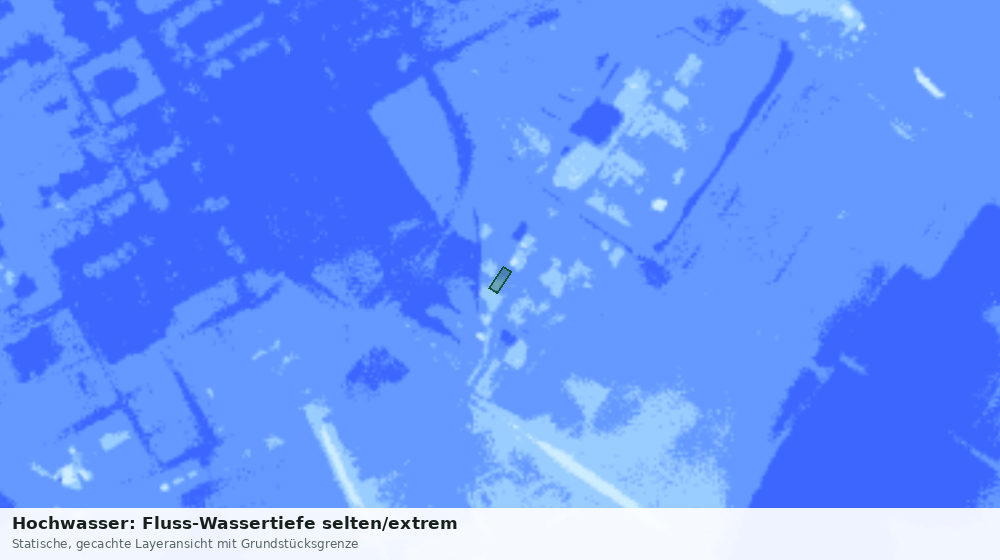 Statische Kartenansicht: Hochwasser: Fluss-Wassertiefe selten/extrem
