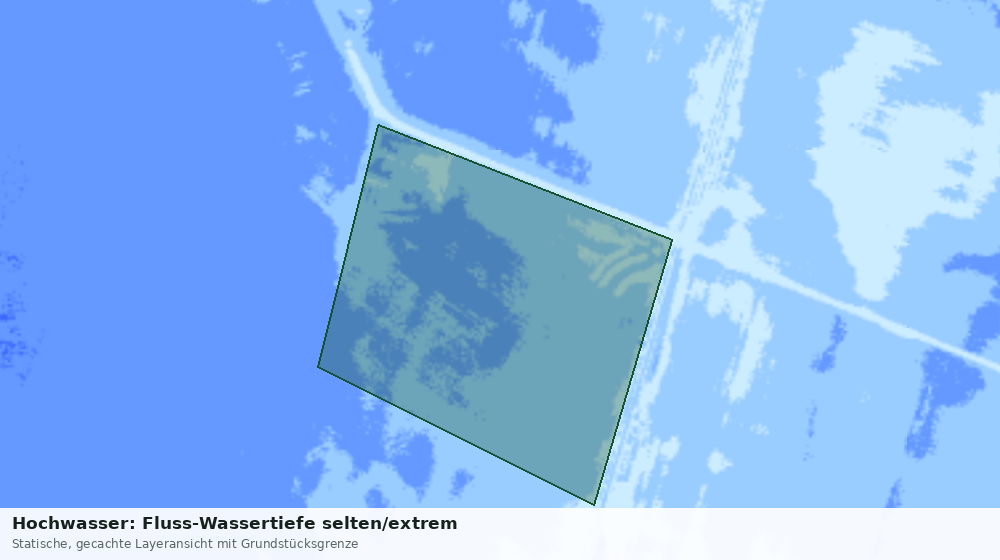 Statische Kartenansicht: Hochwasser: Fluss-Wassertiefe selten/extrem