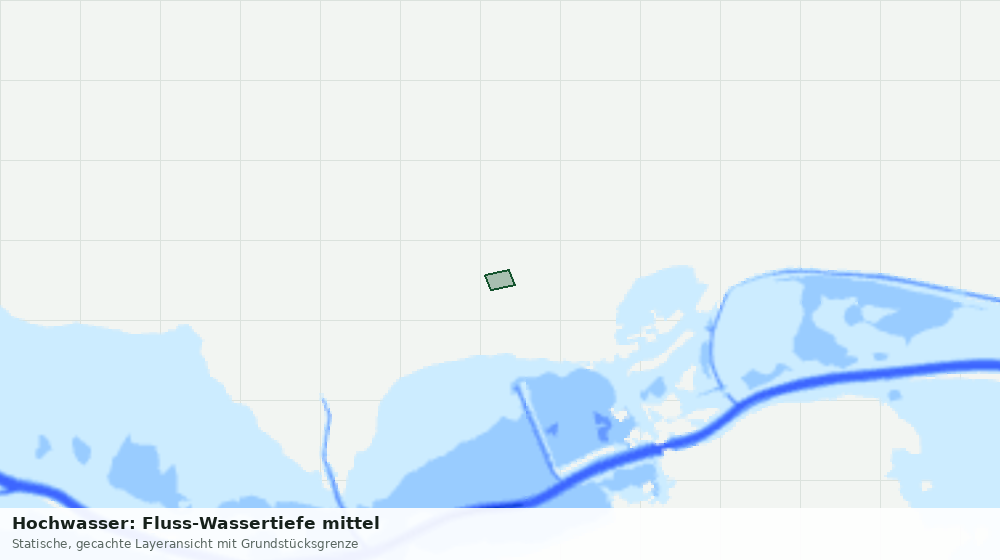 Statische Kartenansicht: Hochwasser: Fluss-Wassertiefe mittel