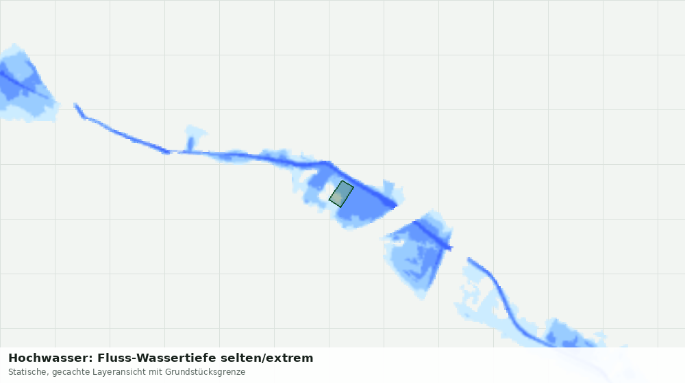 Statische Kartenansicht: Hochwasser: Fluss-Wassertiefe selten/extrem