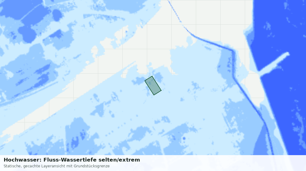 Statische Kartenansicht: Hochwasser: Fluss-Wassertiefe selten/extrem