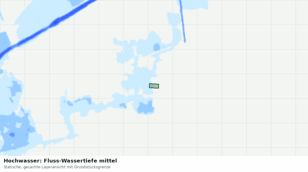 Statische Kartenansicht: Hochwasser: Fluss-Wassertiefe mittel