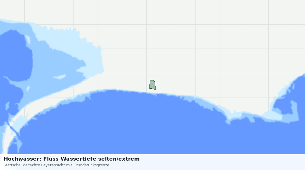 Statische Kartenansicht: Hochwasser: Fluss-Wassertiefe selten/extrem