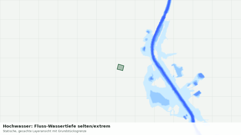 Statische Kartenansicht: Hochwasser: Fluss-Wassertiefe selten/extrem