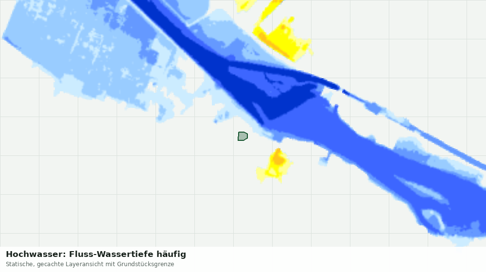 Statische Kartenansicht: Hochwasser: Fluss-Wassertiefe häufig