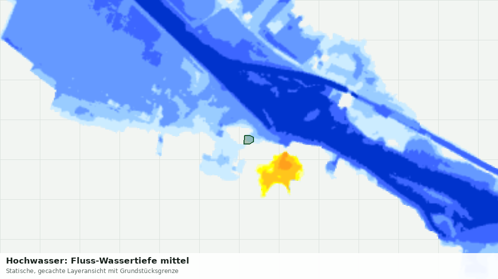 Statische Kartenansicht: Hochwasser: Fluss-Wassertiefe mittel