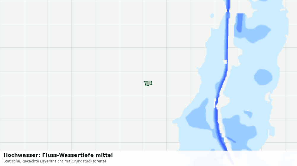 Statische Kartenansicht: Hochwasser: Fluss-Wassertiefe mittel