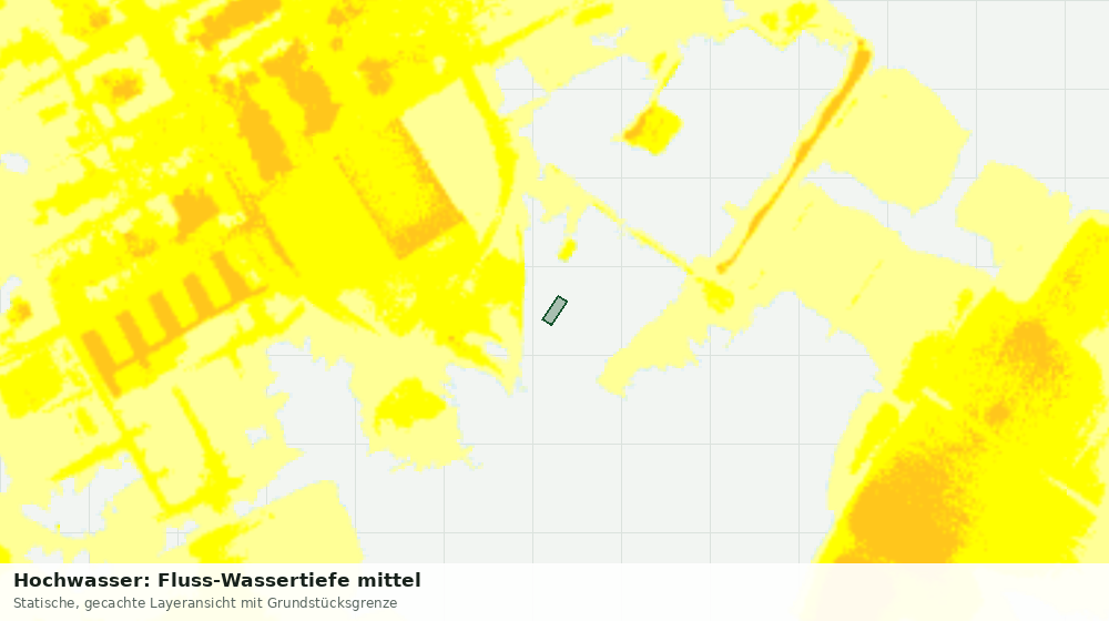 Statische Kartenansicht: Hochwasser: Fluss-Wassertiefe mittel