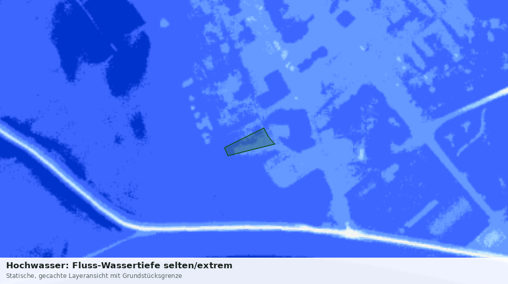 Statische Kartenansicht: Hochwasser: Fluss-Wassertiefe selten/extrem