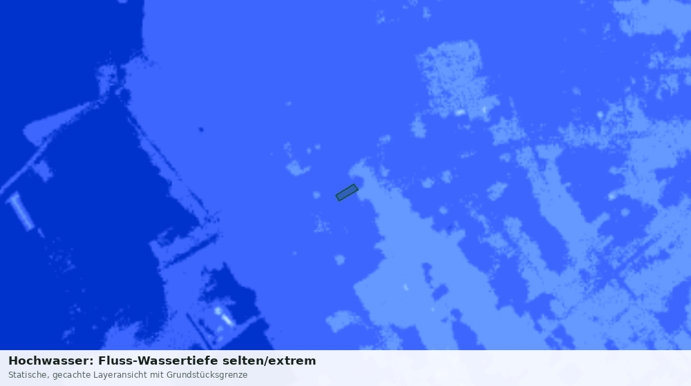 Statische Kartenansicht: Hochwasser: Fluss-Wassertiefe selten/extrem