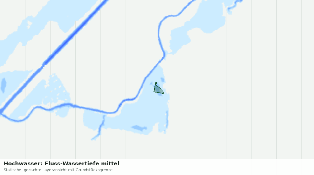 Statische Kartenansicht: Hochwasser: Fluss-Wassertiefe mittel