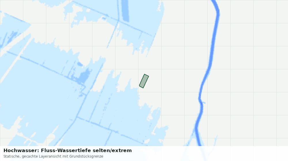 Statische Kartenansicht: Hochwasser: Fluss-Wassertiefe selten/extrem