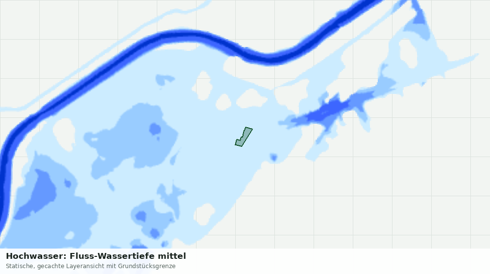 Statische Kartenansicht: Hochwasser: Fluss-Wassertiefe mittel