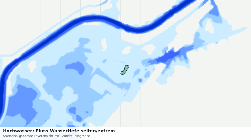 Statische Kartenansicht: Hochwasser: Fluss-Wassertiefe selten/extrem