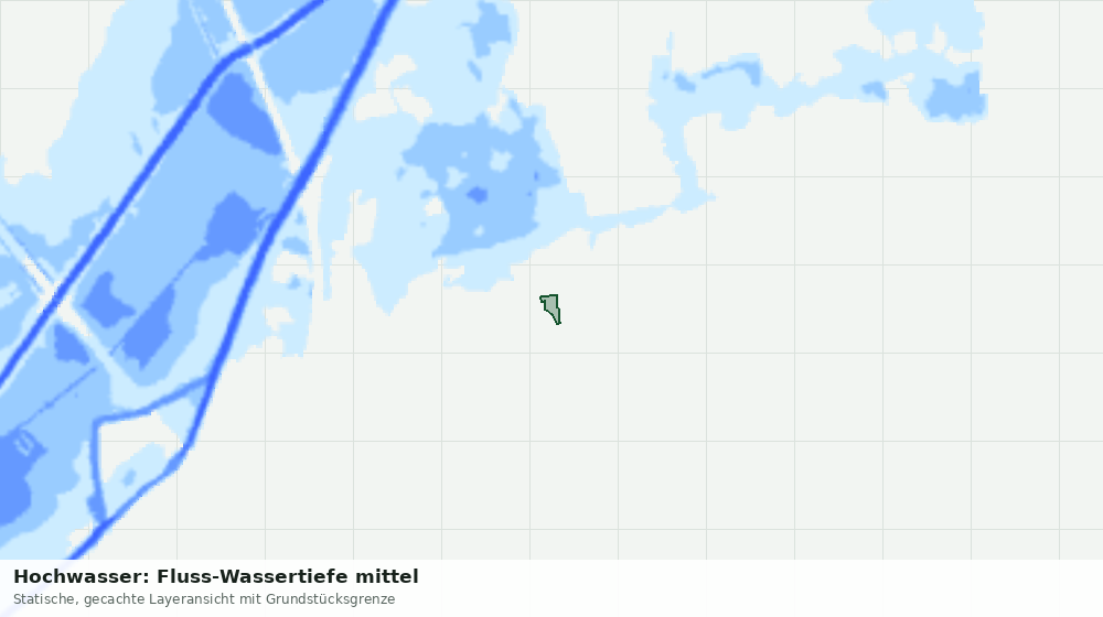 Statische Kartenansicht: Hochwasser: Fluss-Wassertiefe mittel
