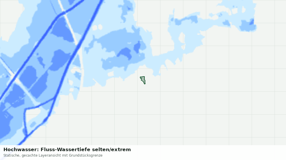 Statische Kartenansicht: Hochwasser: Fluss-Wassertiefe selten/extrem