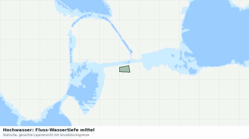 Statische Kartenansicht: Hochwasser: Fluss-Wassertiefe mittel