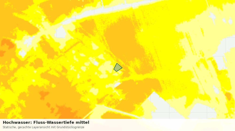 Statische Kartenansicht: Hochwasser: Fluss-Wassertiefe mittel