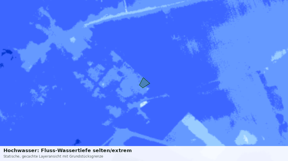 Statische Kartenansicht: Hochwasser: Fluss-Wassertiefe selten/extrem
