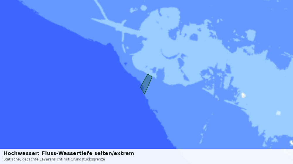 Statische Kartenansicht: Hochwasser: Fluss-Wassertiefe selten/extrem