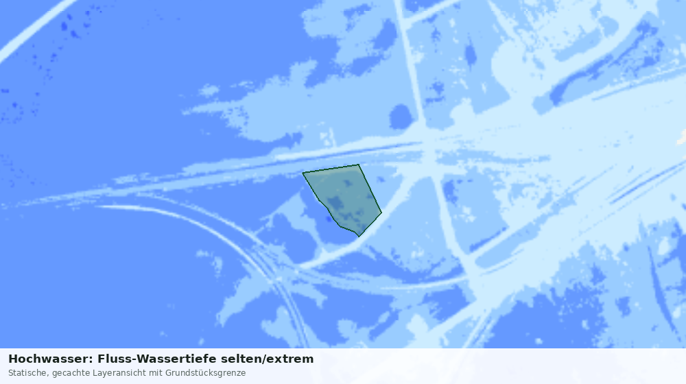 Statische Kartenansicht: Hochwasser: Fluss-Wassertiefe selten/extrem