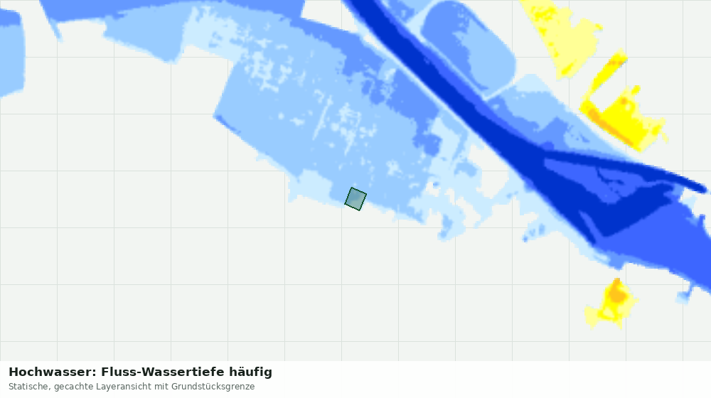 Statische Kartenansicht: Hochwasser: Fluss-Wassertiefe häufig