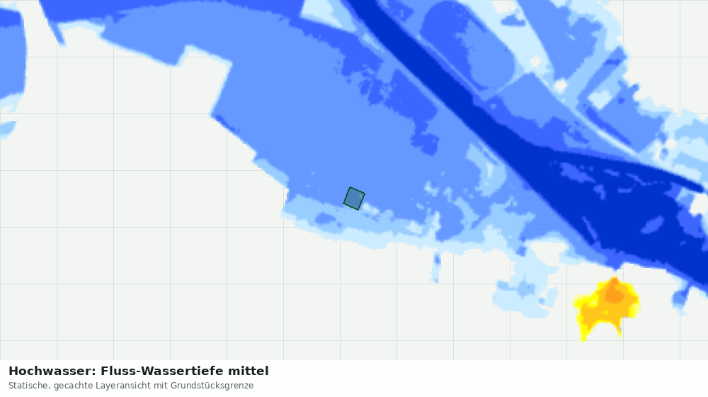 Statische Kartenansicht: Hochwasser: Fluss-Wassertiefe mittel