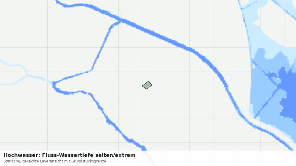 Statische Kartenansicht: Hochwasser: Fluss-Wassertiefe selten/extrem