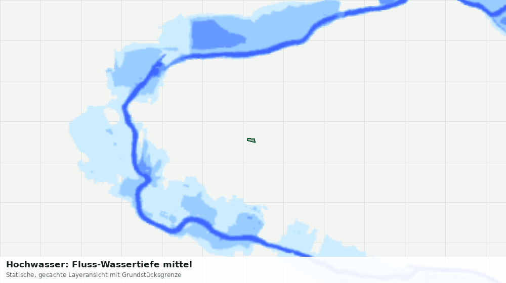 Statische Kartenansicht: Hochwasser: Fluss-Wassertiefe mittel