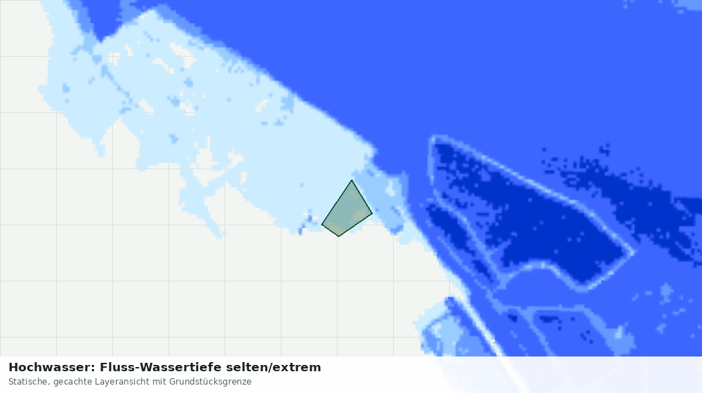 Statische Kartenansicht: Hochwasser: Fluss-Wassertiefe selten/extrem