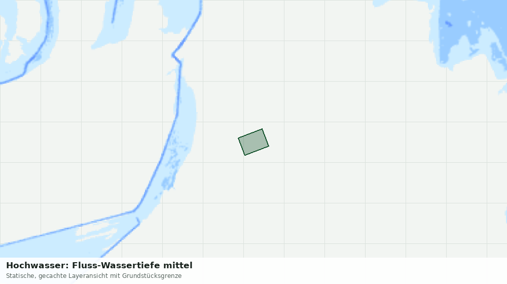 Statische Kartenansicht: Hochwasser: Fluss-Wassertiefe mittel
