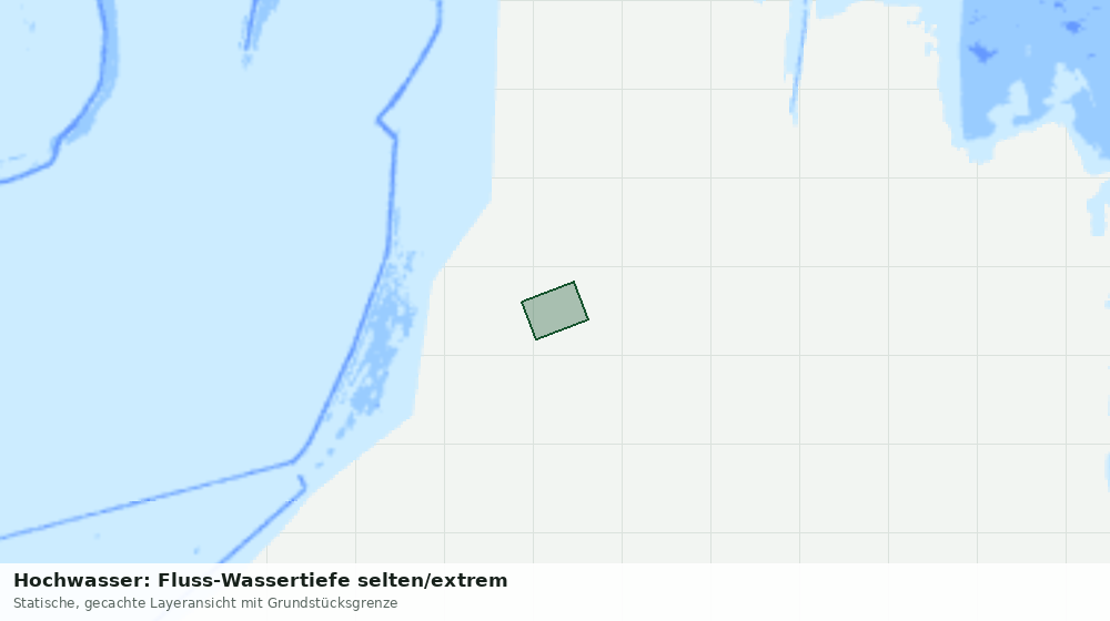Statische Kartenansicht: Hochwasser: Fluss-Wassertiefe selten/extrem